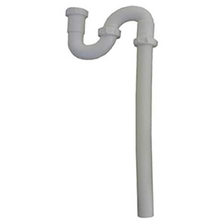 Larsen Supply Co 03-4339 1.25 White PVC Lavatory Floor Drain S-Trap 661395
